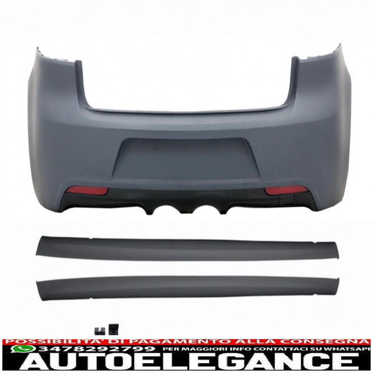 Rear bumper with side skirts suitable for vw golf vi (2008 onwards) design r20