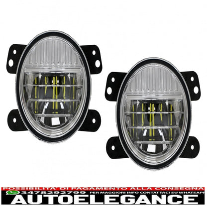 4 inch Full LED Fog Light Fit For Jeep Wrangler JK TJ JL (1996-2018)