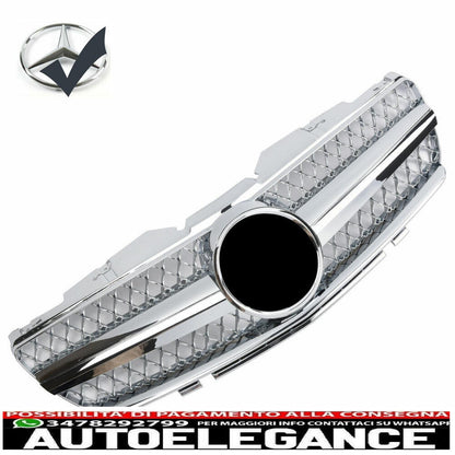 sports grill radiator grill suitable for mercedes r230 sl 2001-2006 chrome - show original titleoriginal textsport grill kühlergrill passt für mercedes r230 sl 2001-2006 chrome