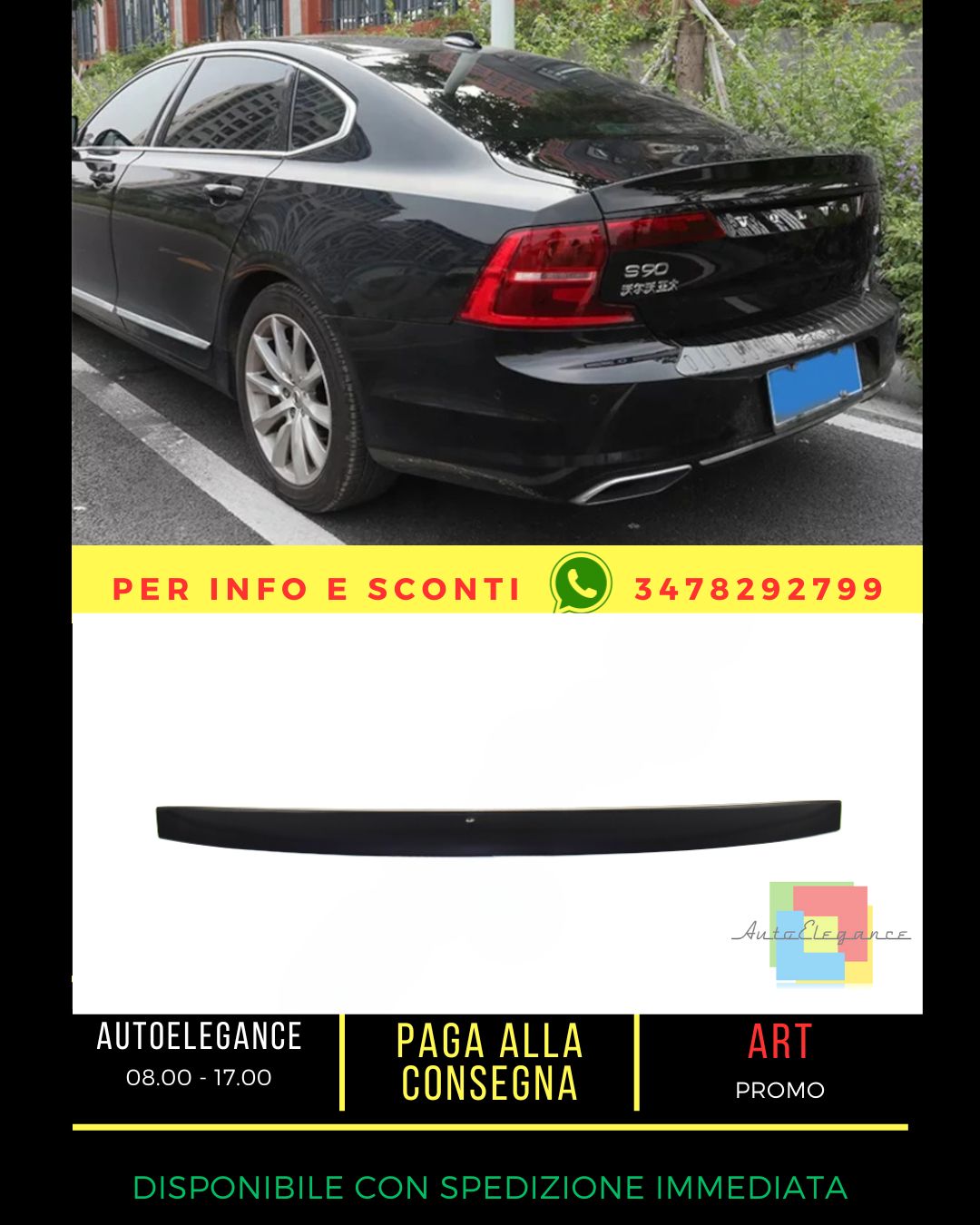🔥SPOILER ADATTO PER Volvo S90 2016+🔥