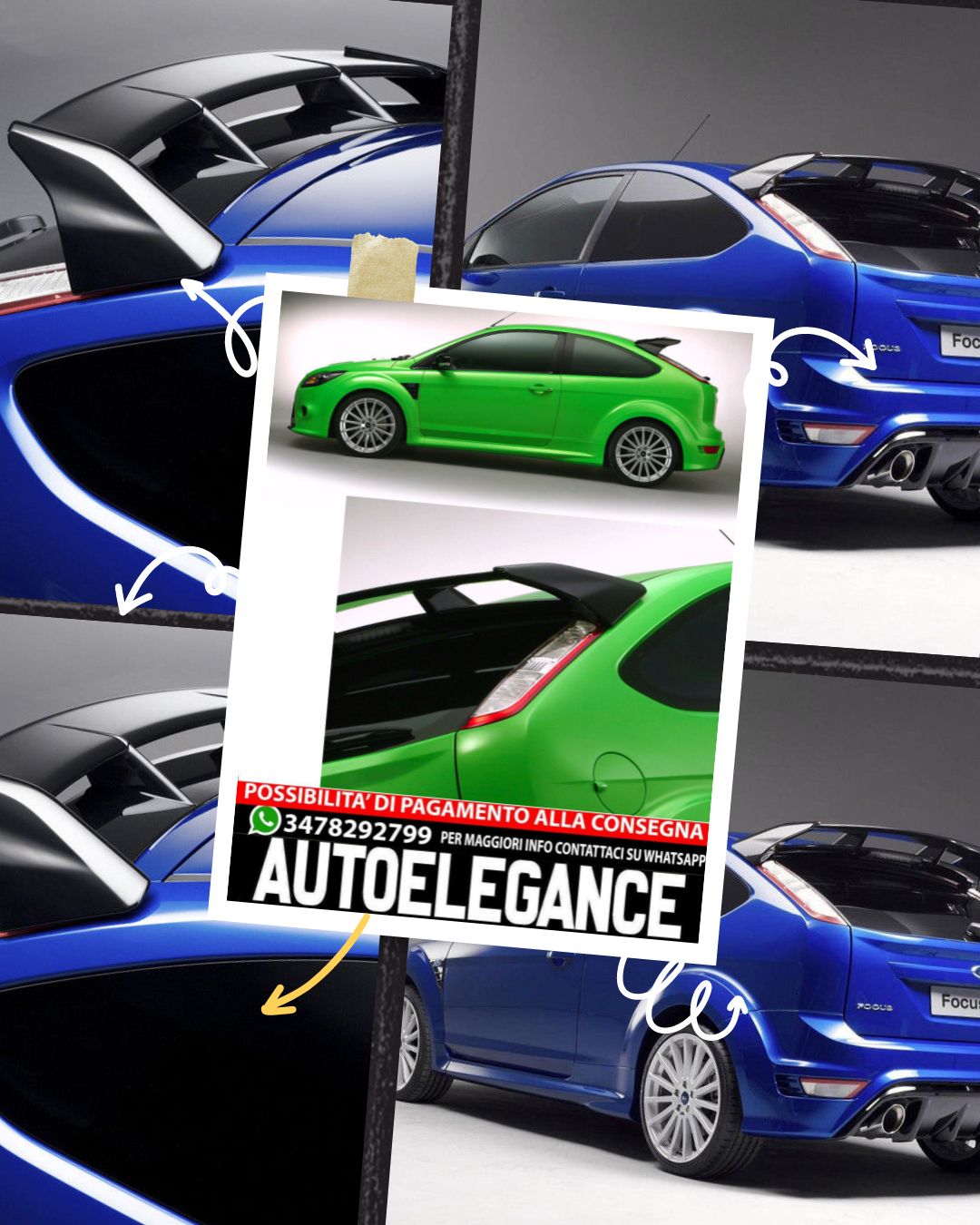 SPOILER ADATTO PER FORD FOCUS 2 STYLE RS ( 2004-2010 )