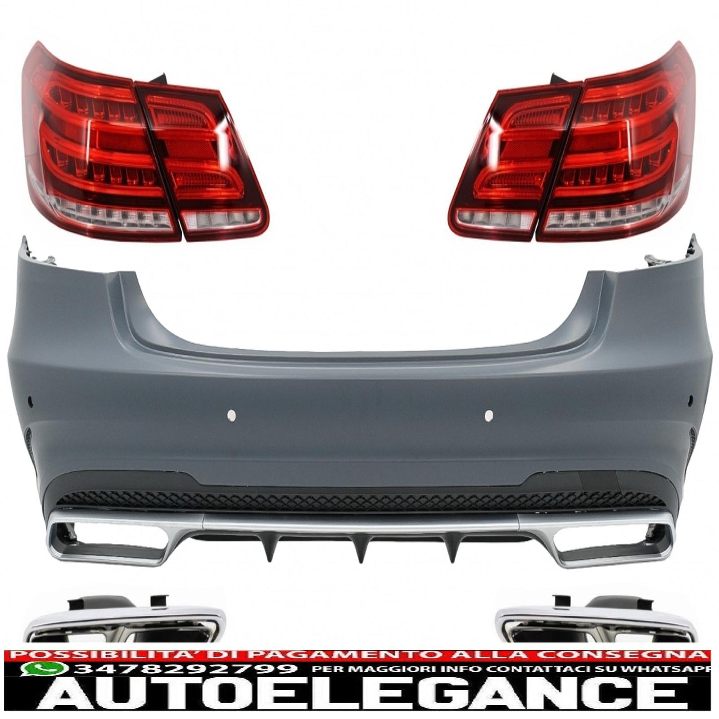 Rear conversion package suitable for mercedes e class w212 (2009-2012) to e63 facelift design