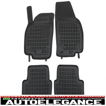 Black rubber mat suitable for VW Polo VI 2017+