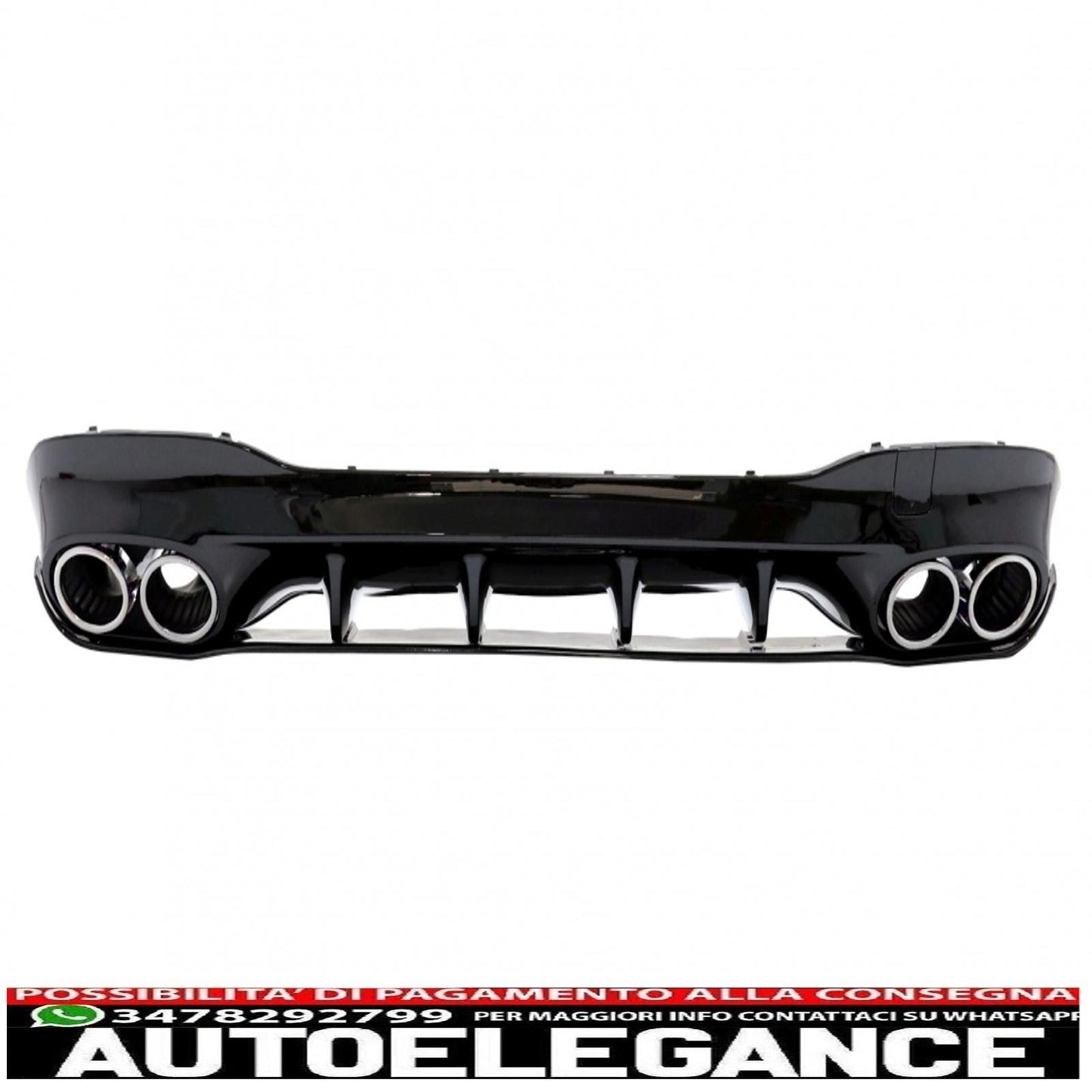 Rear diffuser and chrome tailpipes suitable for mercedes cla x118 shooting Brake c118 coupe sport line (2019-up) cla45s design aerodynamic package