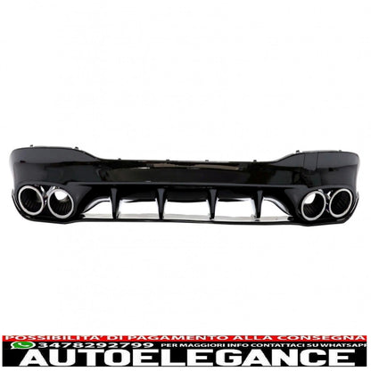 Rear diffuser and chrome tailpipes suitable for mercedes cla x118 shooting Brake c118 coupe sport line (2019-up) cla45s design aerodynamic package