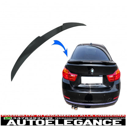 trunk spoiler suitable for bmw 4 series gran coupe f36 (2014-up) m4 csl design piano black 