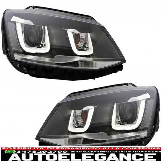 fari led adatti per vw jetta mk6 vi (2011-2017) gti 3d u design bi-xeno guida a destra