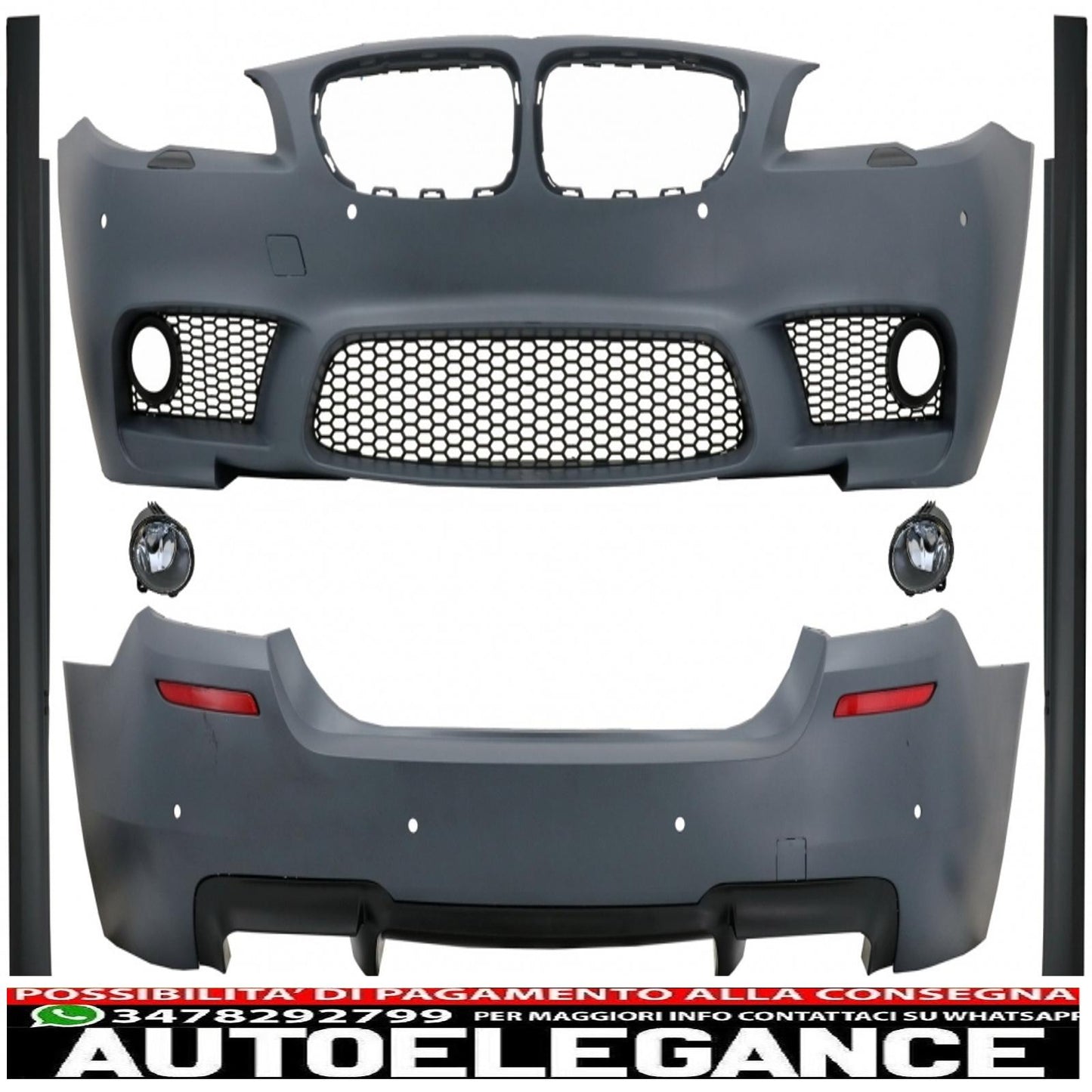complete body kit suitable for bmw 5 series f10 (2010-2014) m5 design with fog lights 