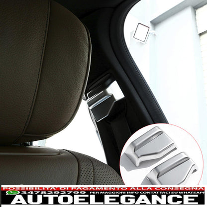 chrome frame seat belt mask for mercedes w213 w222 c218 - show original titleoriginal textchromrahmen blende sicherheitsgurt für mercedes w213 w222 c218