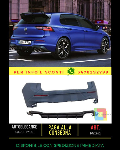 ⭐Paraurti posteriore adatto per golf 8 look R 2020+⭐