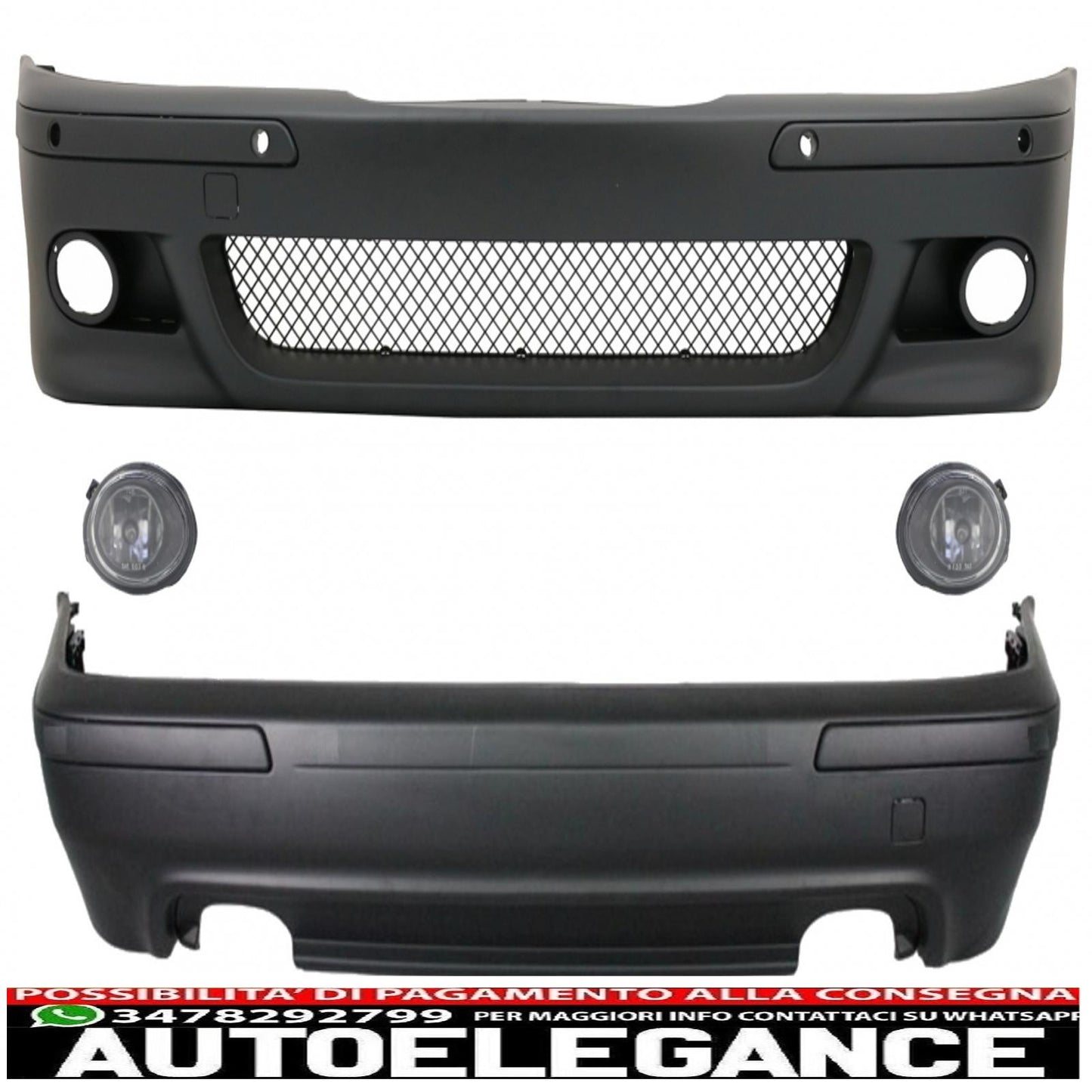 body kit suitable for bmw 5 series e39 (1995-2003) with m5 design fog lights