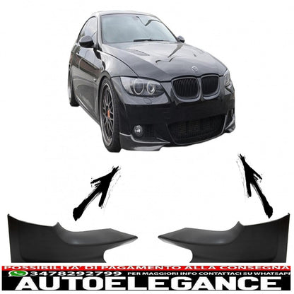 Front bumper splitter spoiler suitable for bmw 3 series e92 (2006-2010) m-tech design