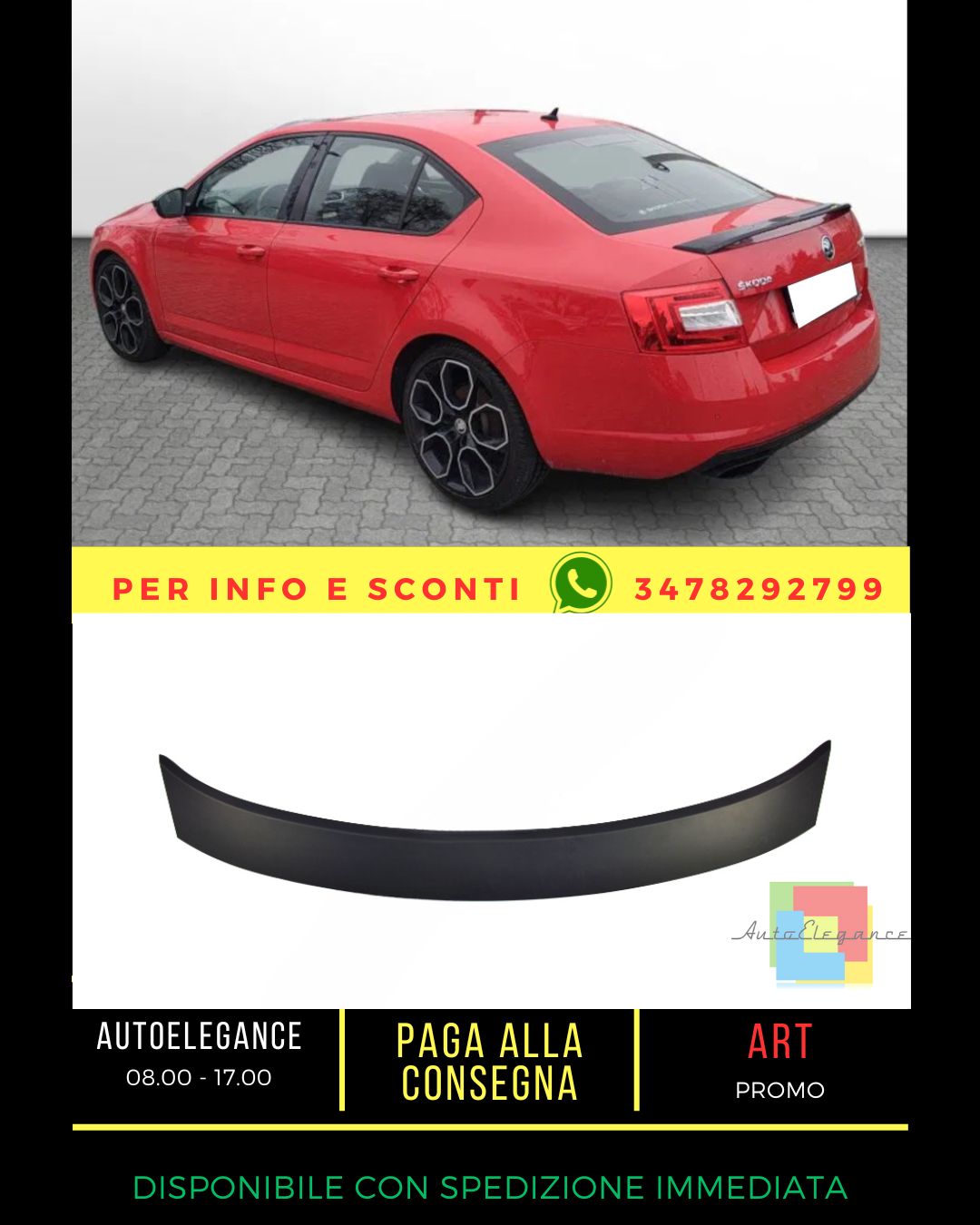🔥SPOILER ADATTO PER Skoda Octavia MK3 2012-2020 Sedan🔥