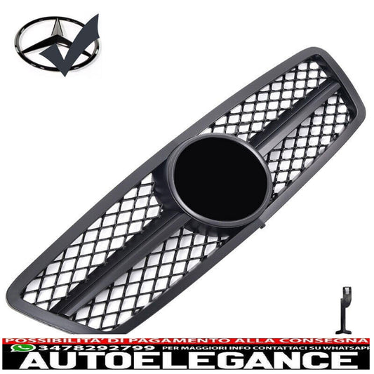 Griglia del radiatore sportiva per Mercedes W203 S203 nero opaco