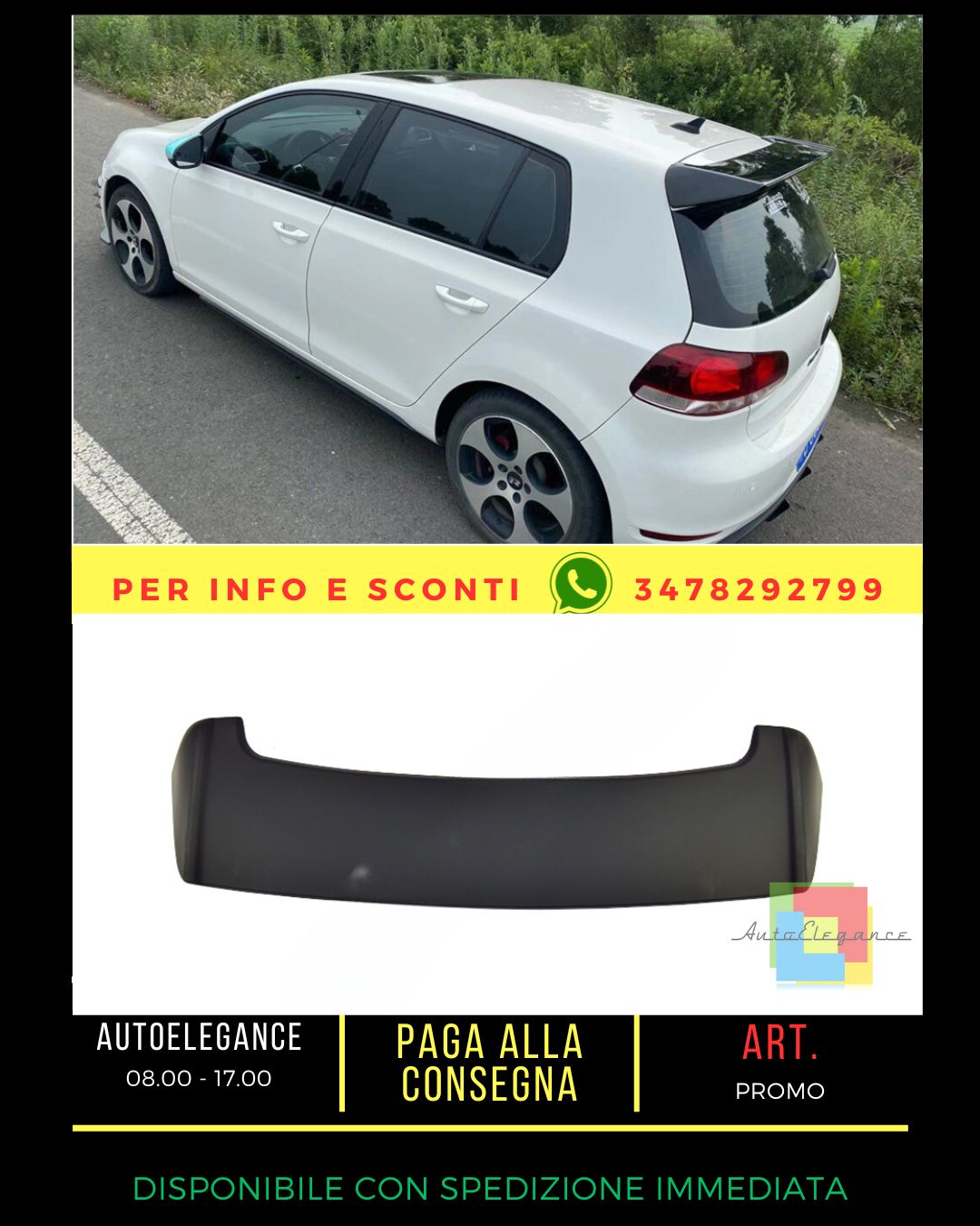 🔥 SPOILER ADATTO PER VW Golf 6 2008-2013🔥