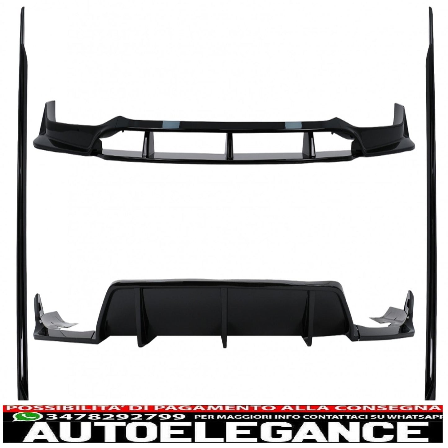 Bodykit aerodynamic body kit suitable for bmw x6 g06 (10.2019-03.2023) m-tech black knight design piano black