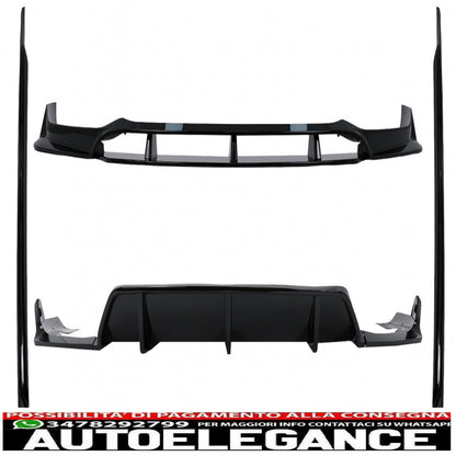 Bodykit aerodynamic body kit suitable for bmw x6 g06 (10.2019-03.2023) m-tech black knight design piano black