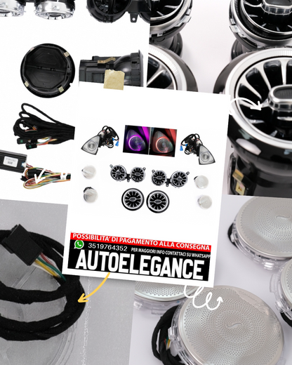 Kit Copertura Altoparlante PER Mercedes Classe E W213 S213 C238  2019-2023 LED AMBIENT