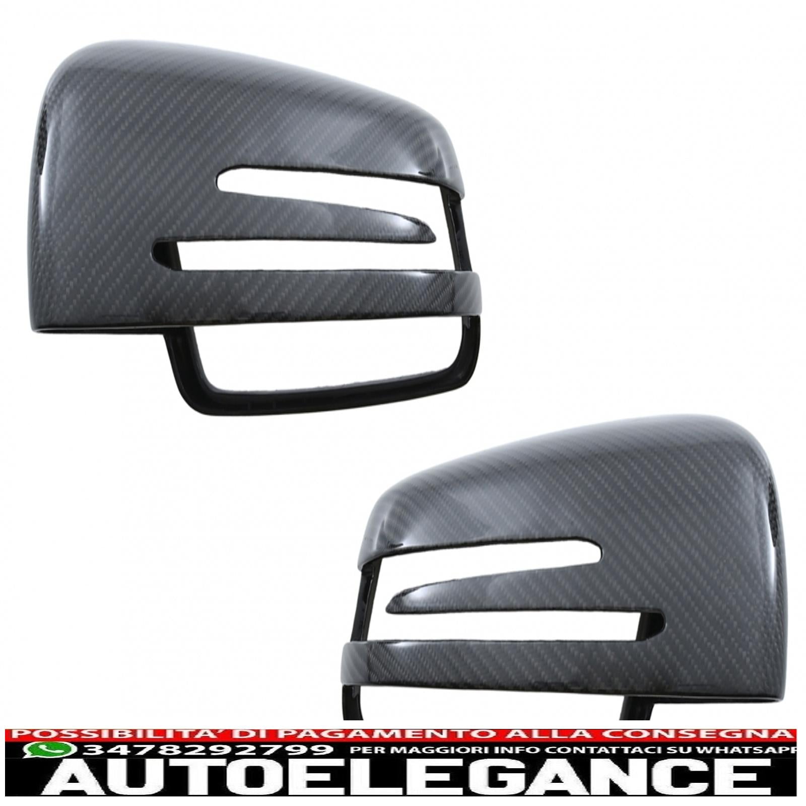 Copri specchietti adatti per mercedes w176 w246 w204 c204 s204 w117 c117 x117 w218 c218 facelift w212 s212 w207 a207 x156 x204 w221 vera fibra di carbonio AUTOELEGANCERICAMBI