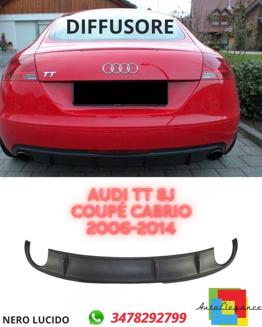 ✨DIFFUSORE ADATTO PER Audi TT 8J Coupé Cabrio 2006-2014✨