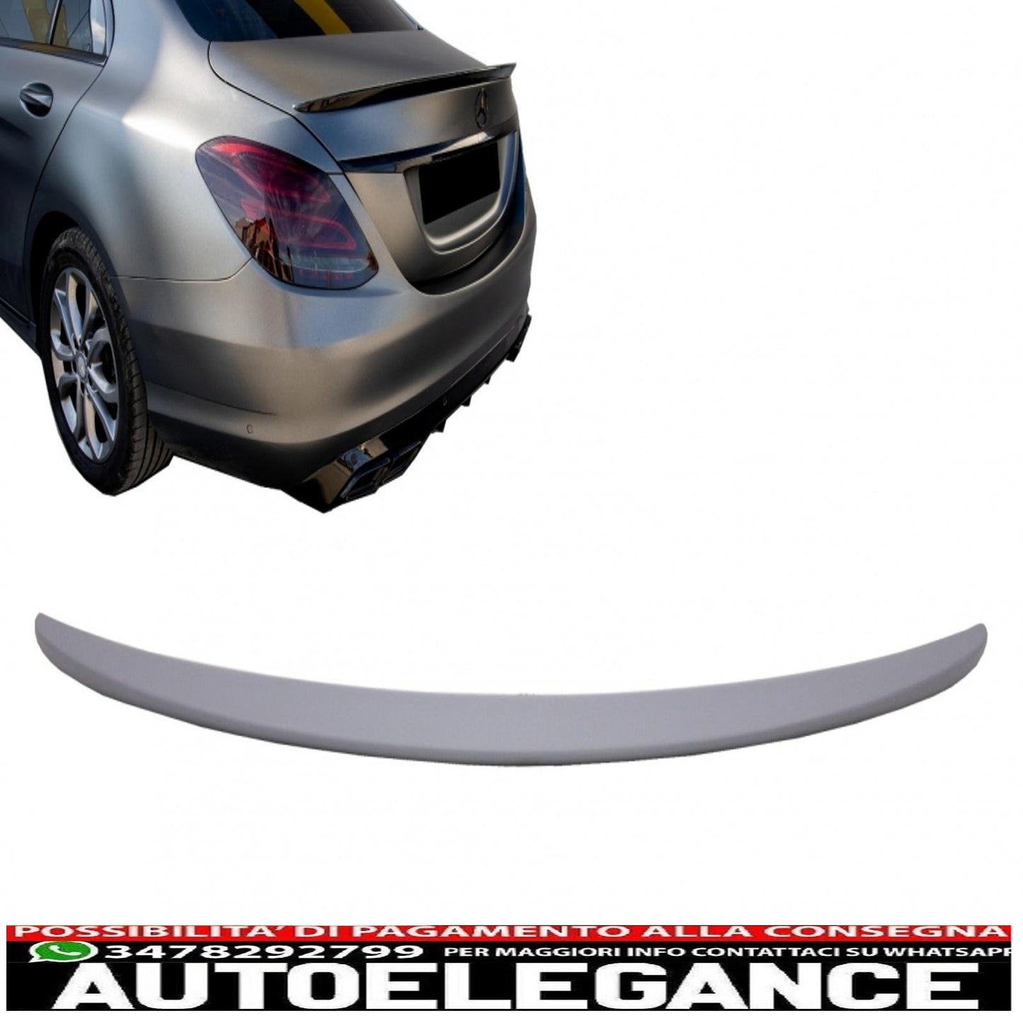 alettone spoiler per bagagliaio adatto per mercedes classe c w205 (2014-2020) AUTOELEGANCERICAMBI