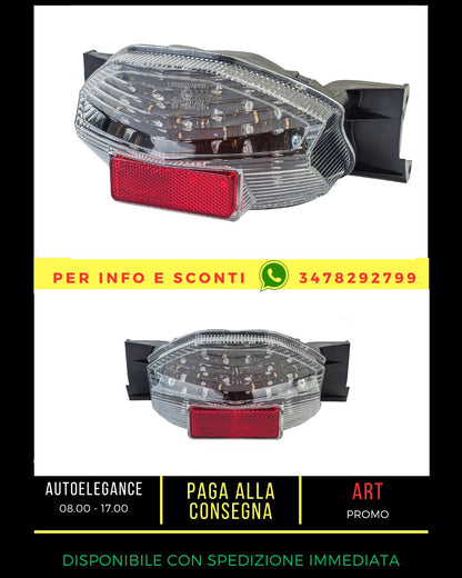 ✨Fanale posteriore a LED in vetro trasparente per Suzuki GSX 1400 dal 2001✨