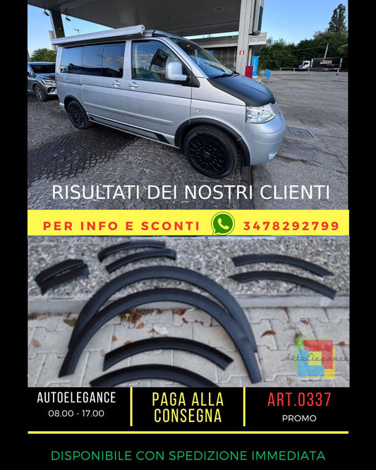 ⭐PARAFANGHI ADATTI PER VW TRANSPORTER T5 T5.1 2003-2015 NERO OPACO ⭐