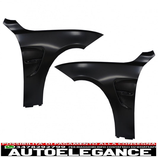 parafanghi anteriori adatti per bmw serie 4 f32 f33 f36 (2013-02.2017) coupe cabrio gran coupe m4 design nero aspirazione