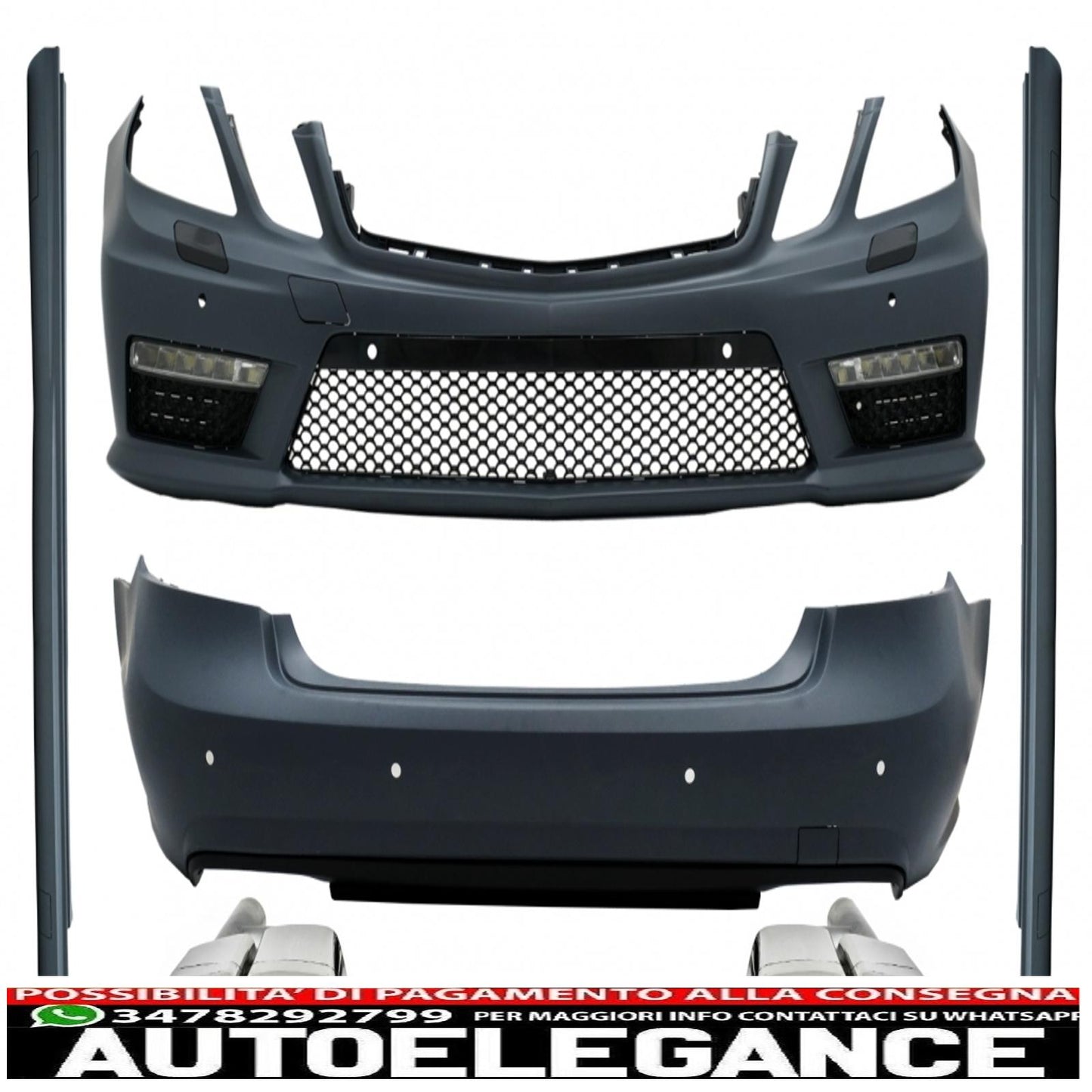 Conversion body kit suitable for mercedes e-class w212 (2009-2013) e63 design with exhaust tips