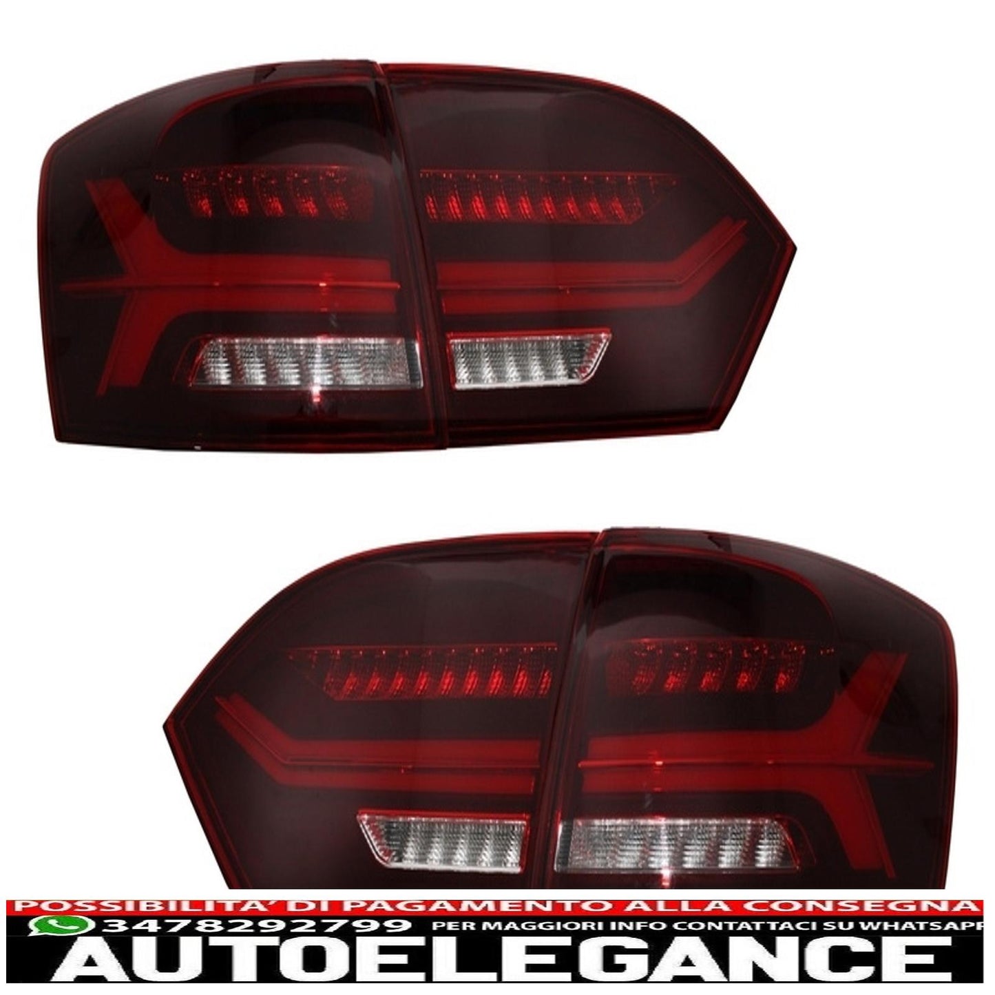 led rear lights suitable for vw jetta mk6 vi (2012-2014) dynamic and smooth turn signals red smoke