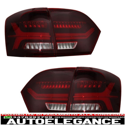 led rear lights suitable for vw jetta mk6 vi (2012-2014) dynamic and smooth turn signals red smoke