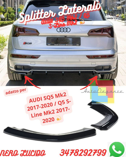 💫SPLITTER LATERALI PER AUDI SQ5 Mk2 2017-2020 / Q5 S-Line Mk2 2017-2020 💫