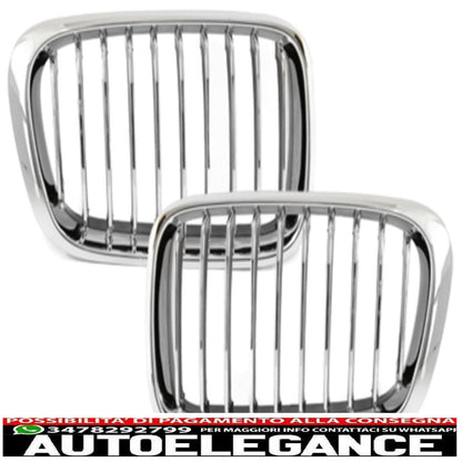 adatto per bmw e46 limo./touring 3 serie 98-01 griglie anteriori cromate AUTOELEGANCERICAMBI