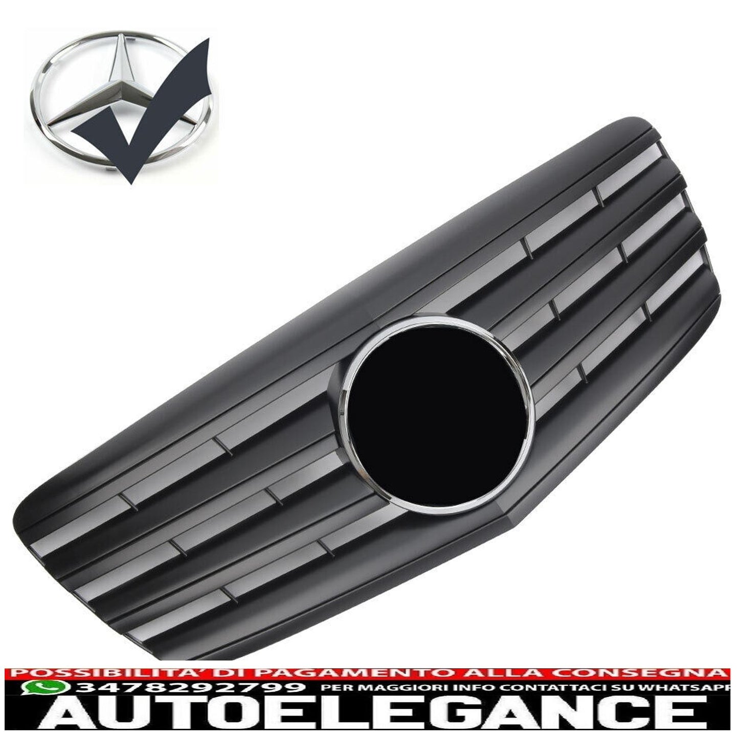 griglia sport griglia radiatore adatto per mercedes w211 s211 e 2006-2009 nero opaco-mostra il titolo originaletesto originalegrill sport kühlergrill passt für mercedes w211 s211 e 2006-2009 matt schwarz