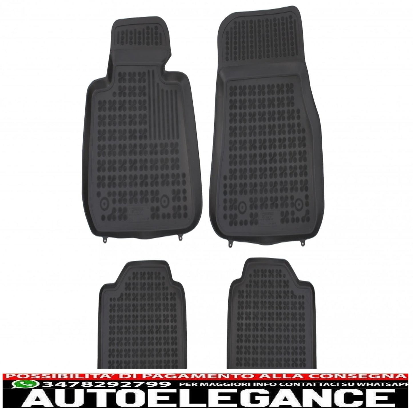 Black rubber mat suitable for bmw 3 series f34 gran turismo gt (2013-2018)