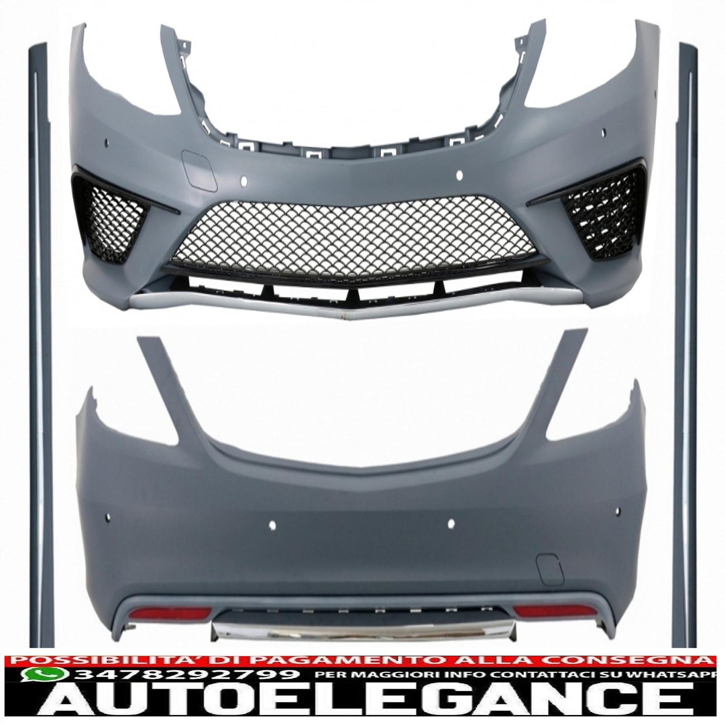 body kit suitable for mercedes w222 s-class (2013-06.2017) s63 design with exhaust tips