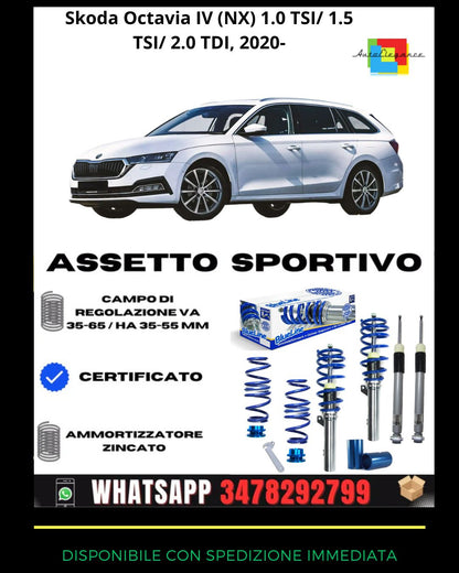 🔥Assetto sportivo adatto per Skoda Octavia IV (NX) 1.0 TSI/ 1.5 TSI/ 2.0 20+🔥