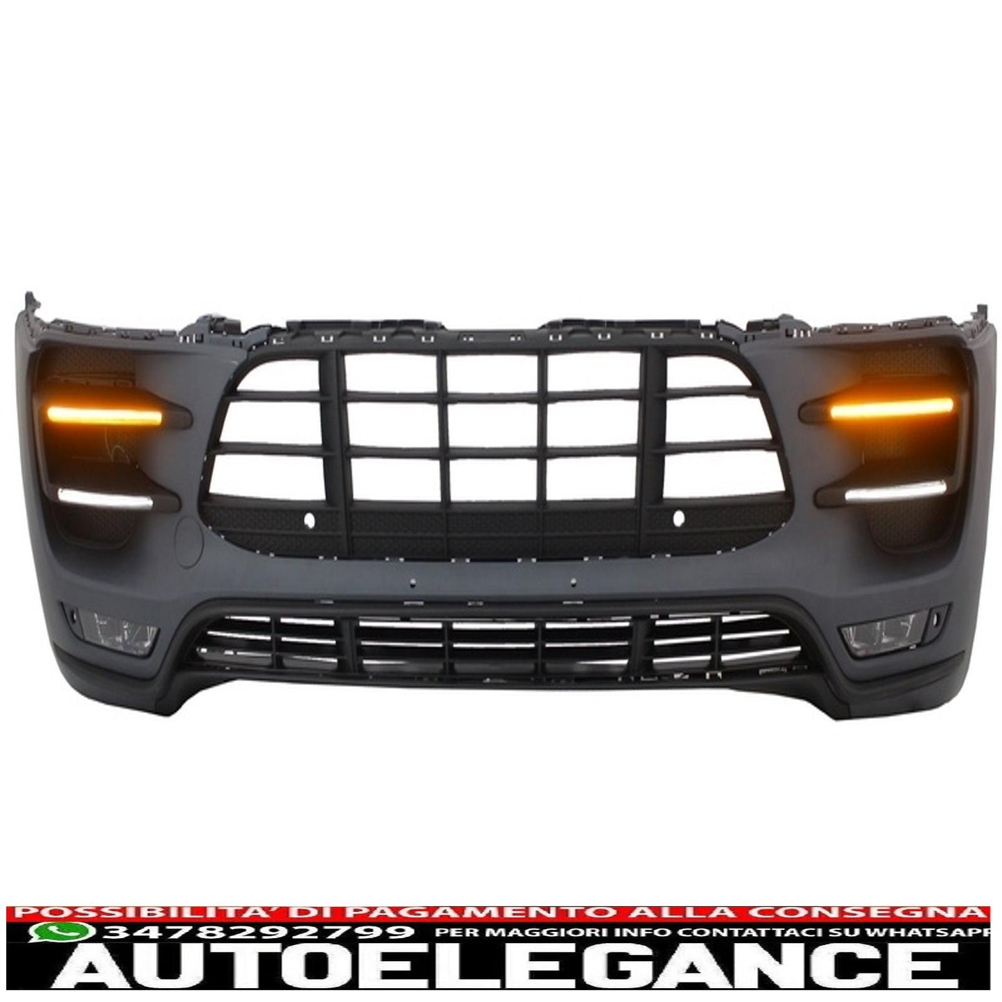 Front bumper suitable for porsche macan (2014-07.2018) turbo design 