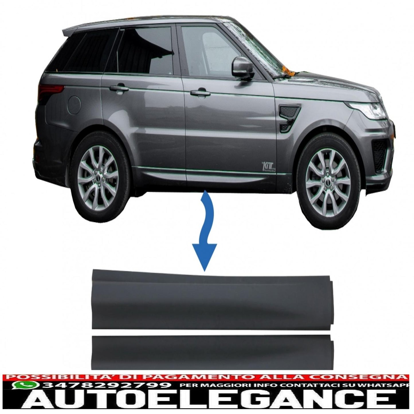 Front Lower Door Mouldings Suitable for Land Rover Range Rover Sport L494 (2013-up) 