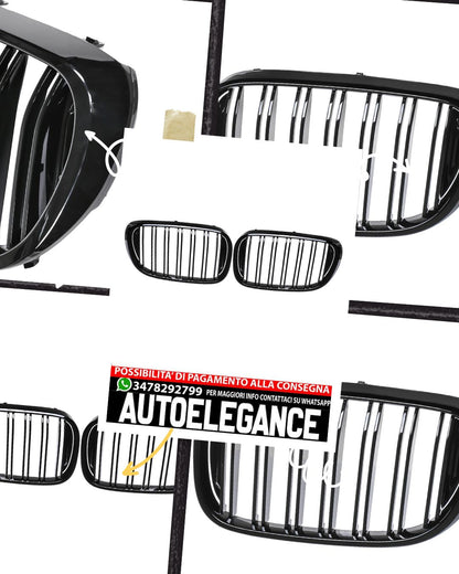 Griglia Reni doppia barra adatta per BMW Serie 7 G11 G12 15-19 pianoforte nero