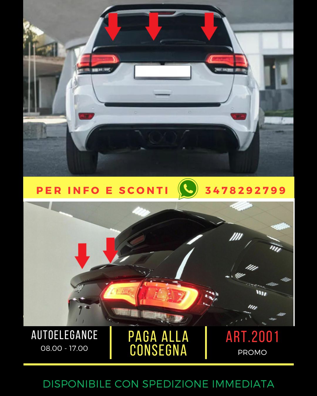 ✨SPOILER ADATTO PER JEEP GRAND CHEROKEE WK2 2014-2021✨