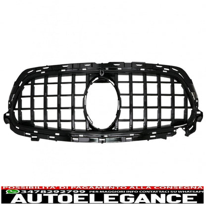 center grille suitable for mercedes e class facelift w213 s213 c238 a238 sport line (2020-up) gt-r design panamericana black