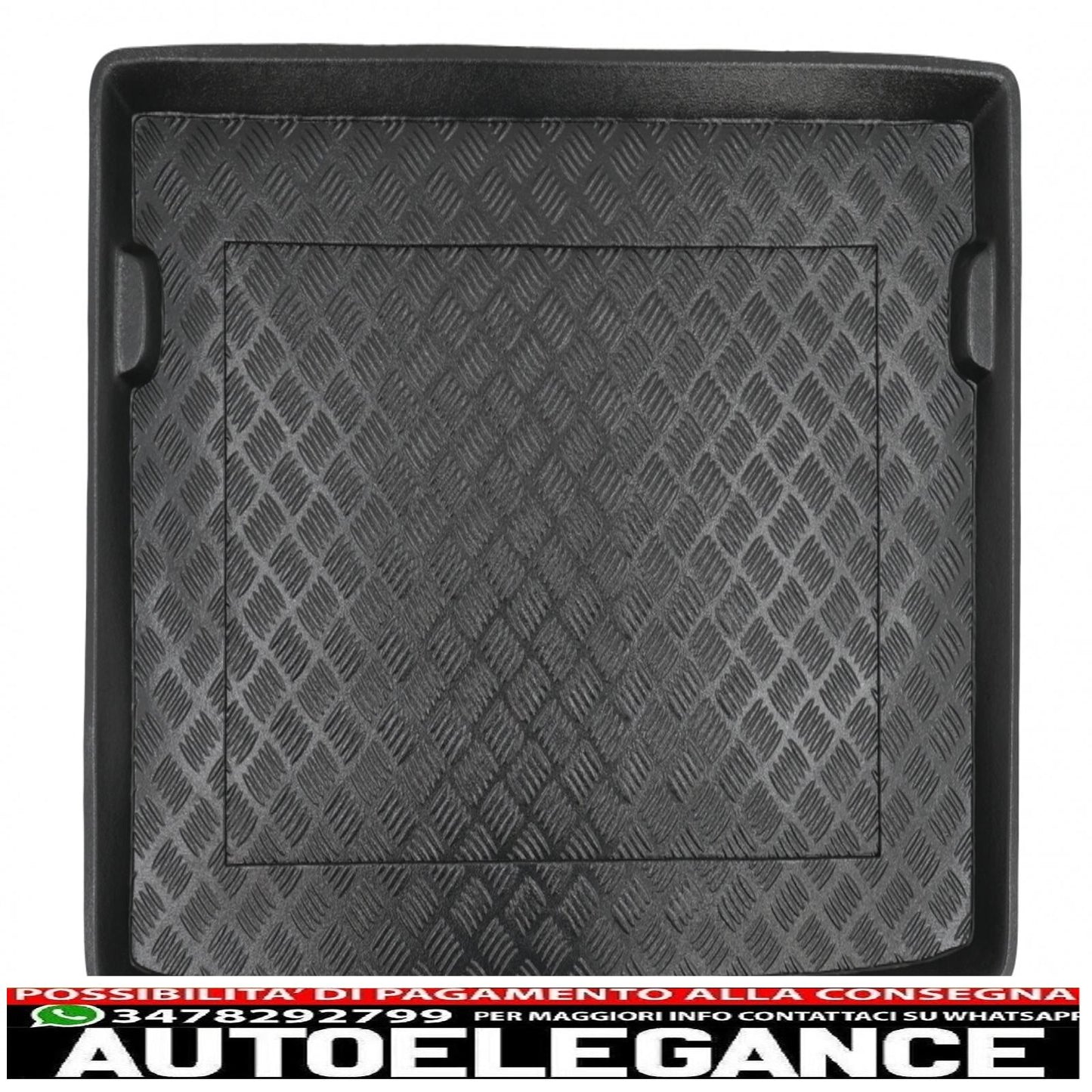 Black trunk mat without anti-slip suitable for Opel Crossland X (2017-up)