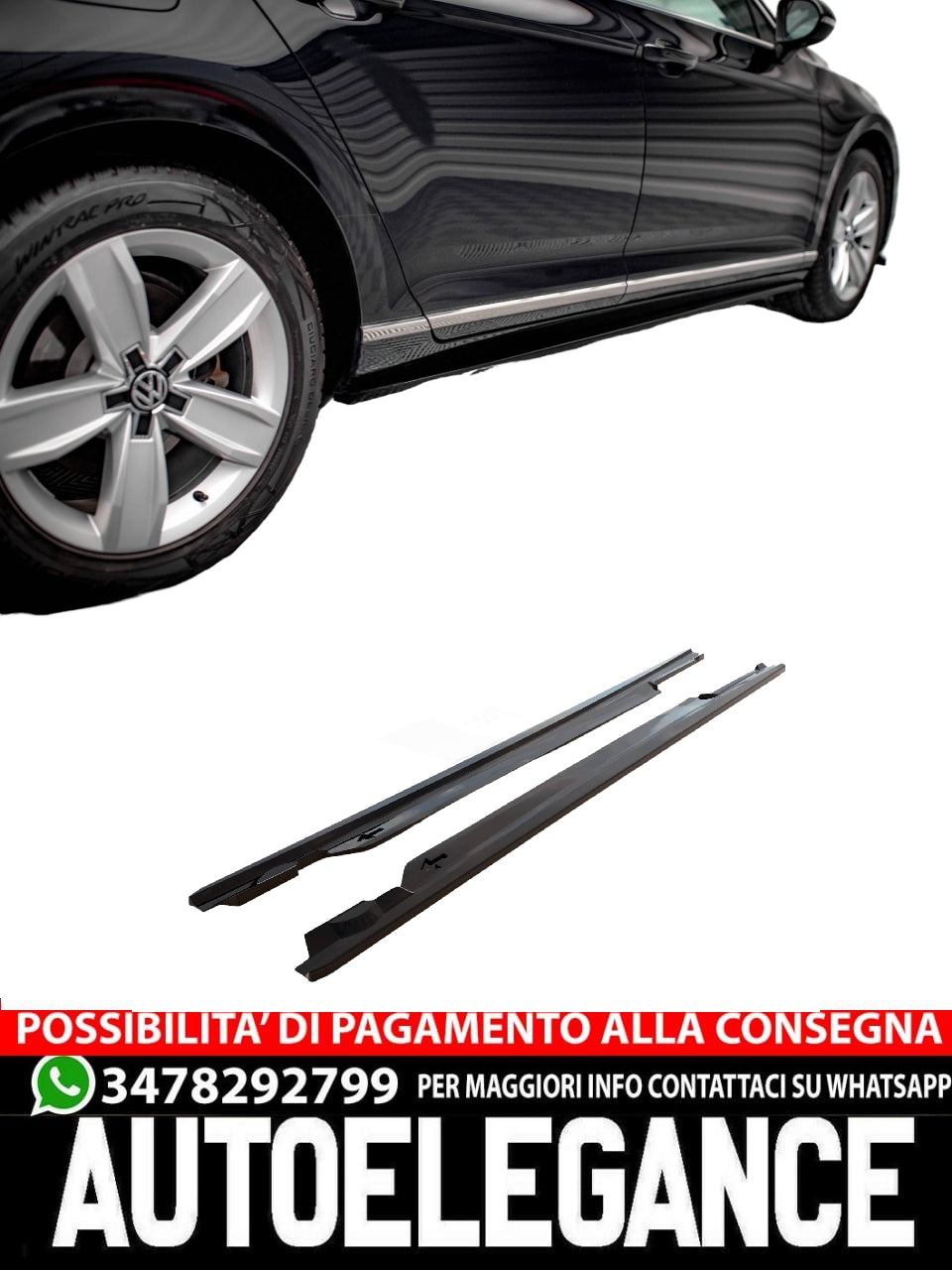 MINIGONNE LATERALI ADATTE PER VOLKSWAGEN PASSAT B8 FACELIFT