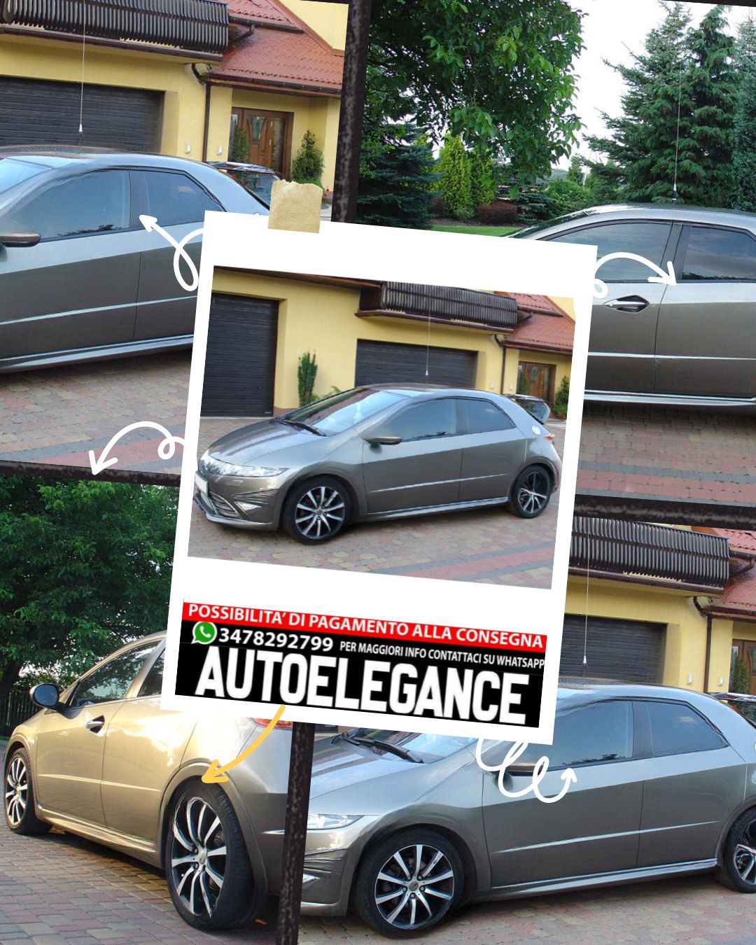 SPILER ADATTO PER HONDA CIVIC ( 2006 - 2010 )