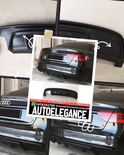 DIFFUSORE POSTERIORE ADATTO PER AUDI A5 SPORTBACK 8TA S-LINE LIFTING