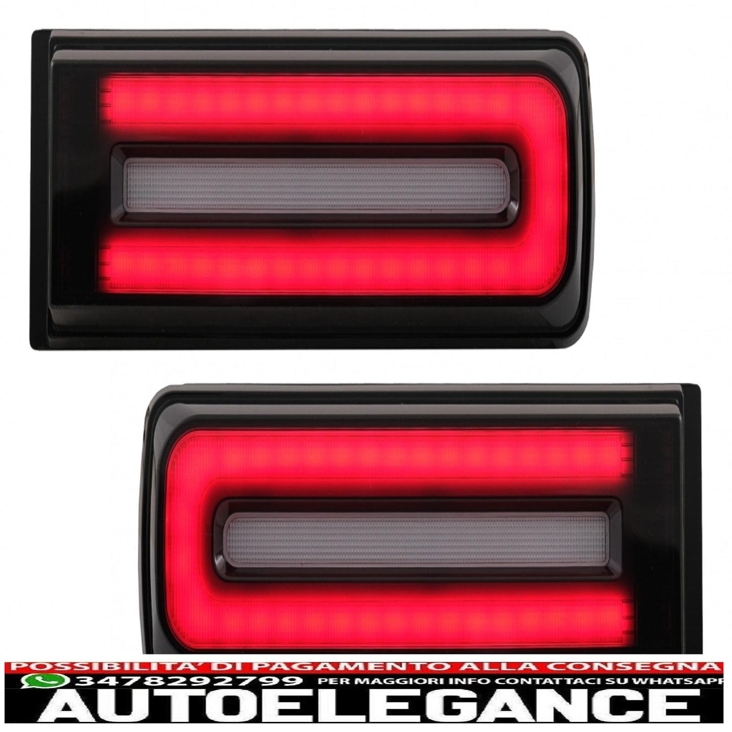 led rear lights light bar suitable for mercedes g class w463 (2008-2017) restyling 2018 dynamic design sequential cornering lights black