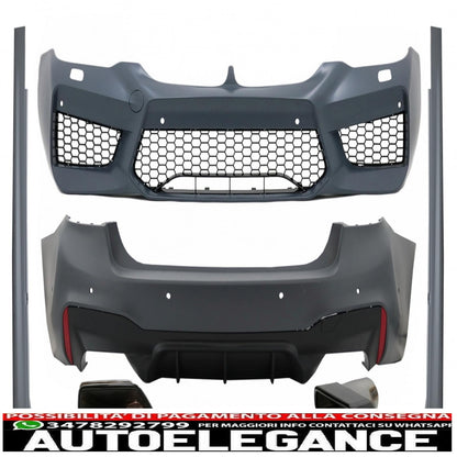 body kit with black exhaust tips suitable for bmw 5 series g30 (2017-2019) m5 design 