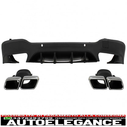 diffusore posteriore adatto per mercedes glc x253 suv (2015-07.2019) glc63 terminali di scarico