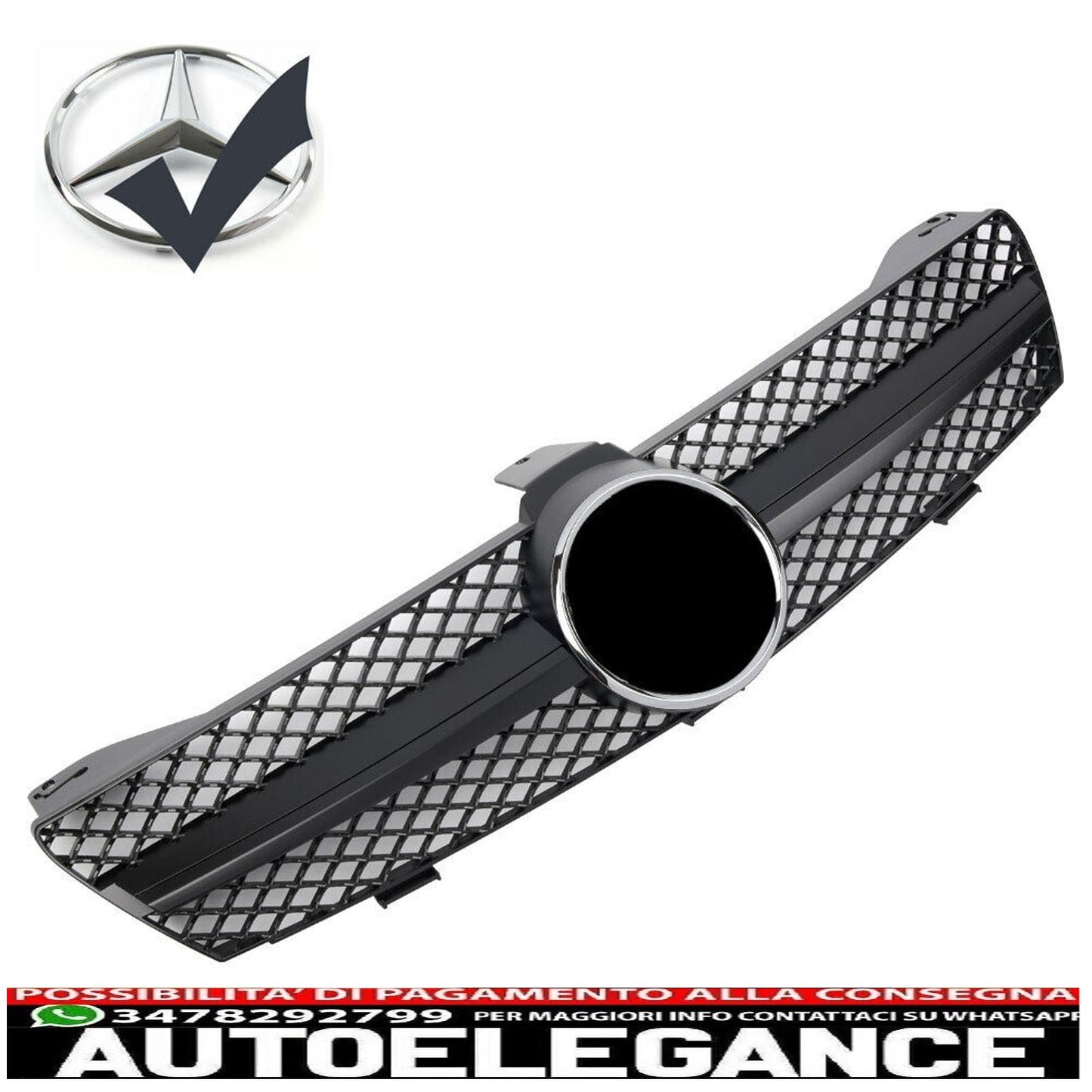 griglia sport griglia radiatore adatto per mercedes w219 cls 2004-2008 nero opaco-mostra il titolo originaletesto originalegrill sport kühlergrill passt für mercedes w219 cls 2004-2008 matt schwarz